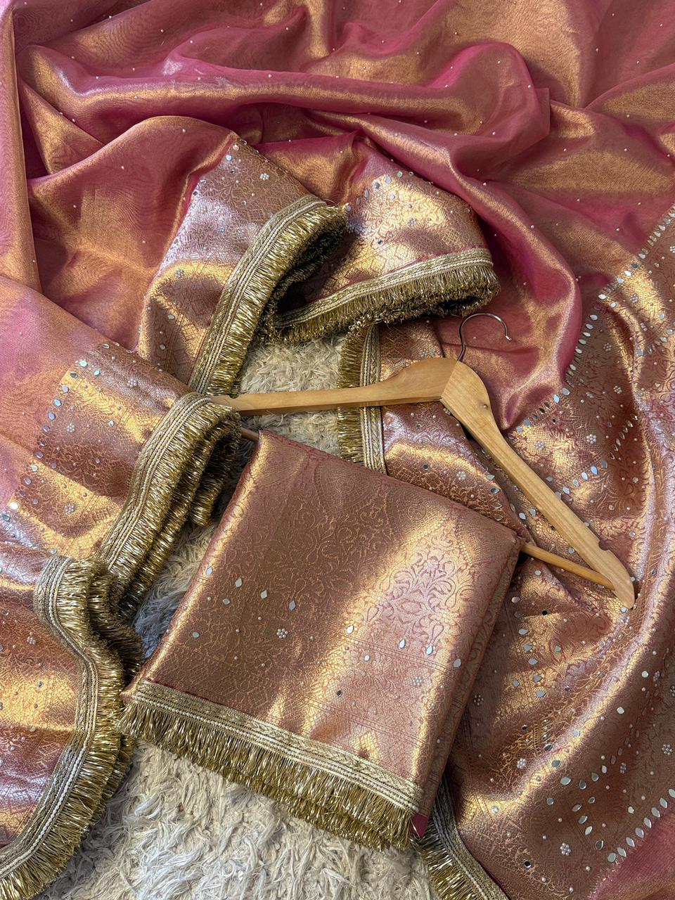 Exquisite Banarasi Tissue Organza Saree for Weddings