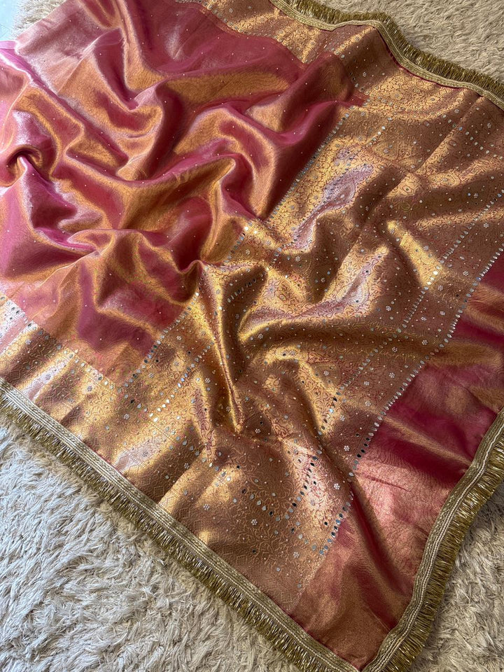Exquisite Banarasi Tissue Organza Saree for Weddings