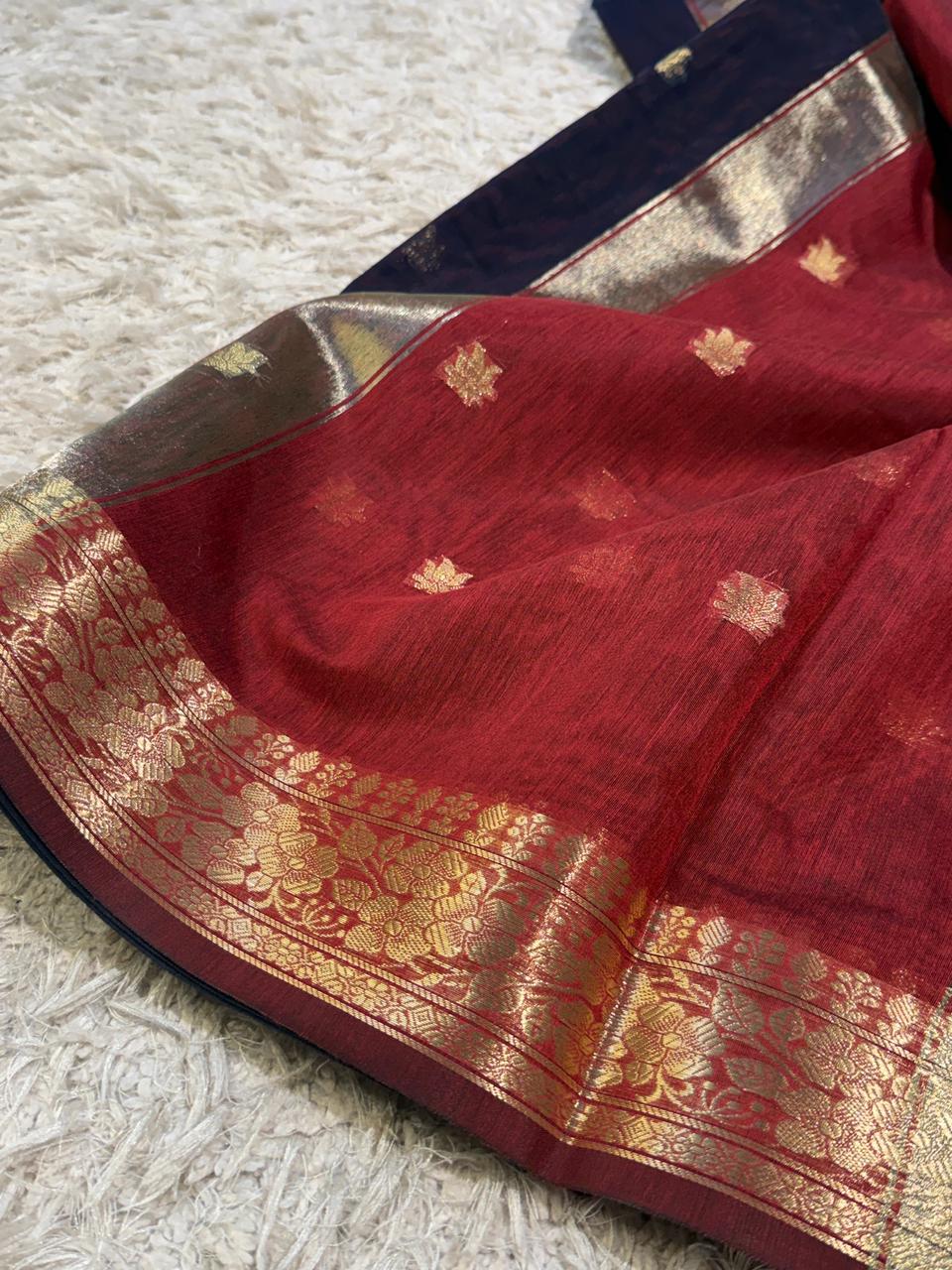 Elegant Banarasi Maheshwari Saree - Perfect for Festive Days