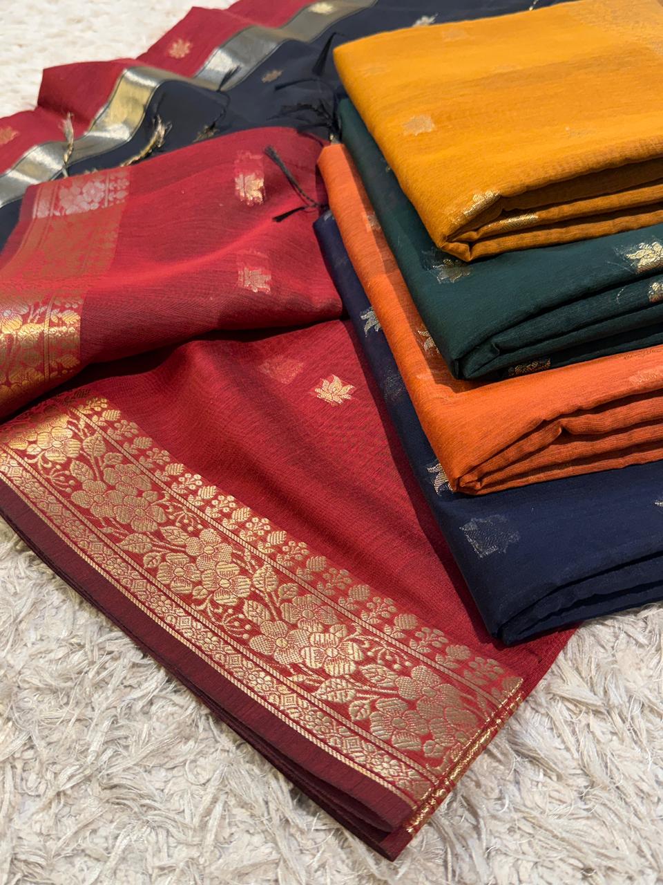 Elegant Banarasi Maheshwari Saree - Perfect for Festive Days