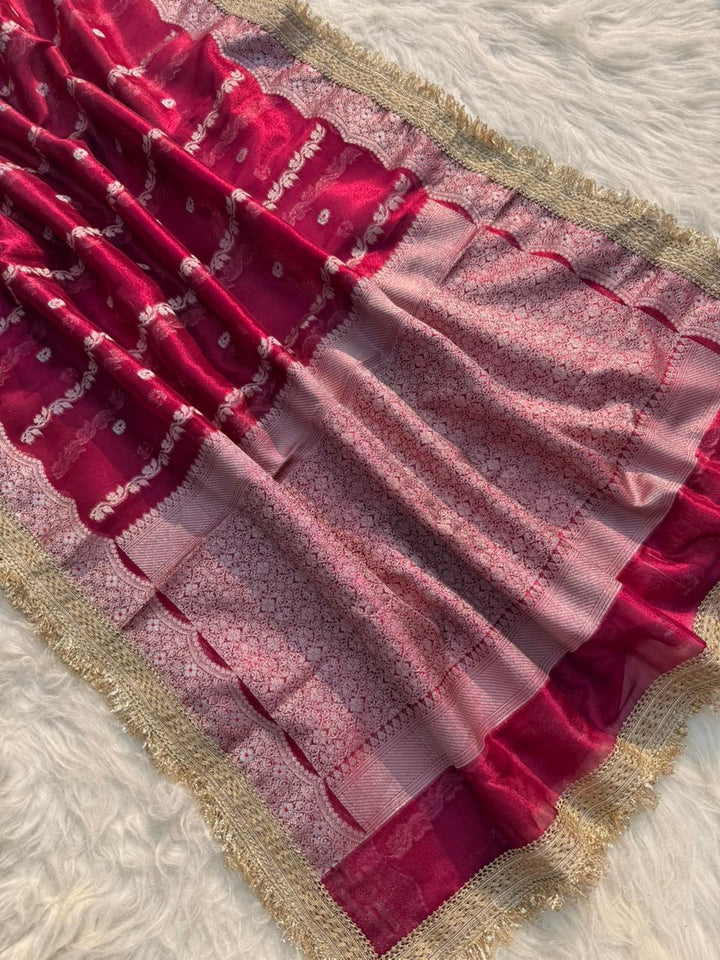 Luxurious Banarasi Tissue Organza Sarees for Weddings