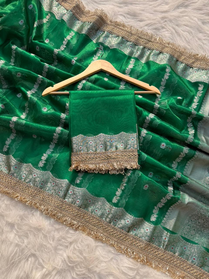 Luxurious Banarasi Tissue Organza Sarees for Weddings