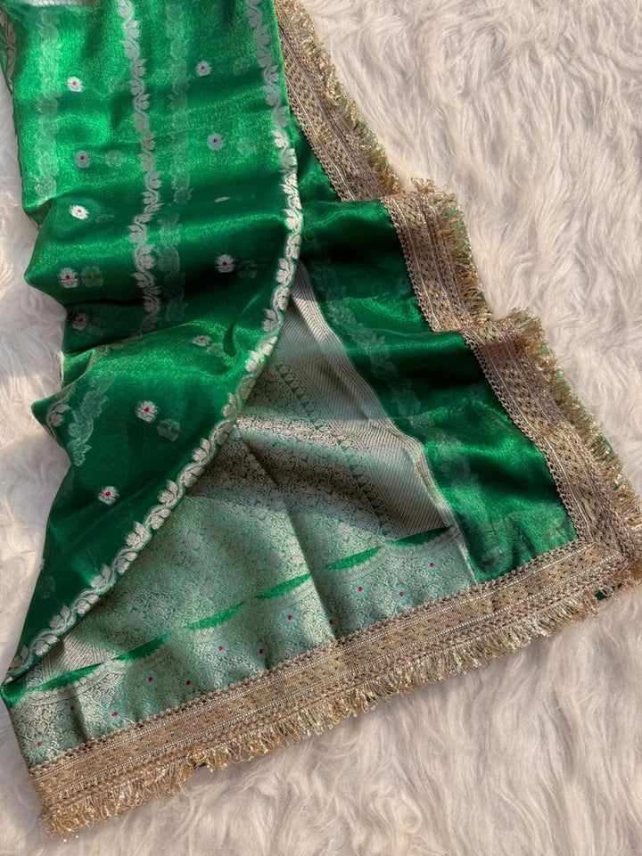 Luxurious Banarasi Tissue Organza Sarees for Weddings