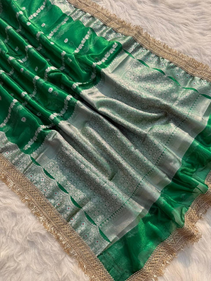 Luxurious Banarasi Tissue Organza Sarees for Weddings