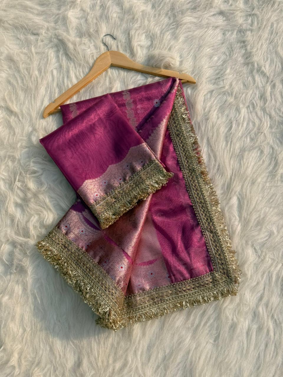Luxurious Banarasi Tissue Organza Sarees for Weddings