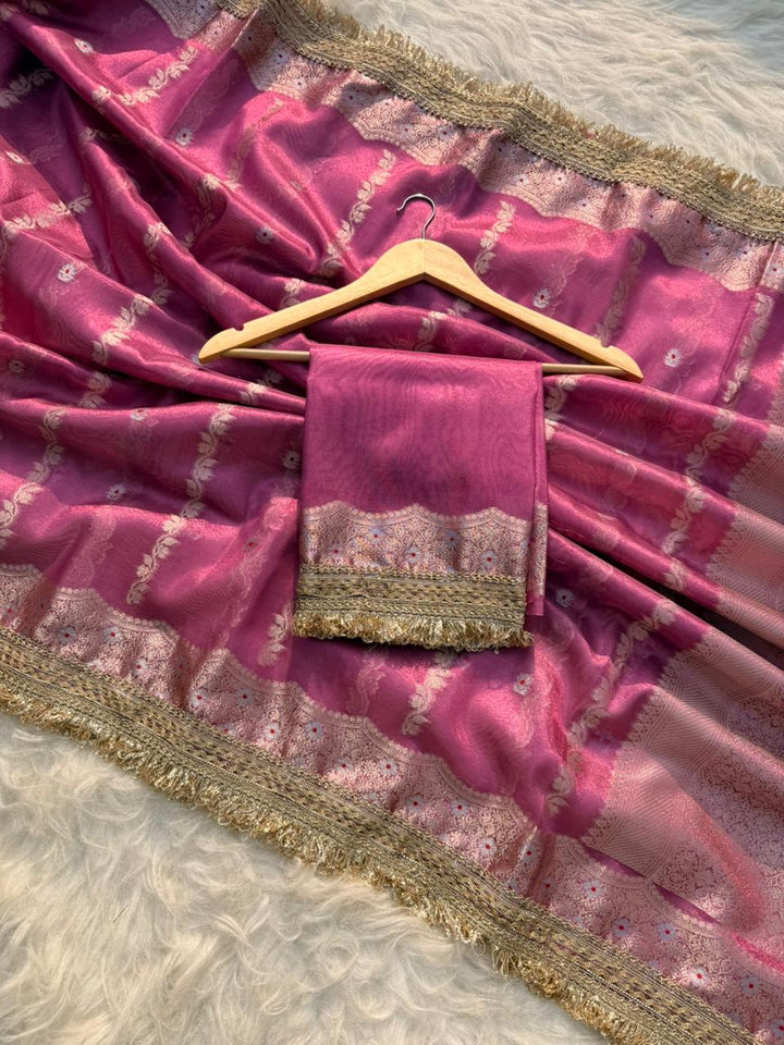 Luxurious Banarasi Tissue Organza Sarees for Weddings