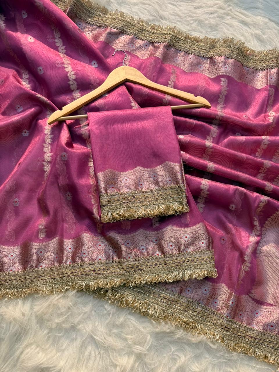 Luxurious Banarasi Tissue Organza Sarees for Weddings
