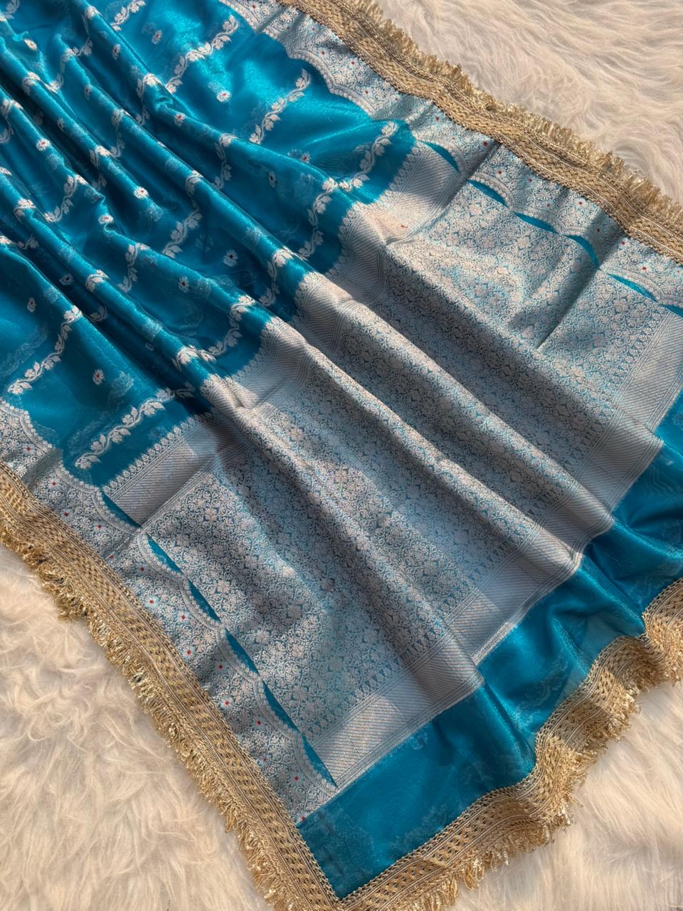 Luxurious Banarasi Tissue Organza Sarees for Weddings