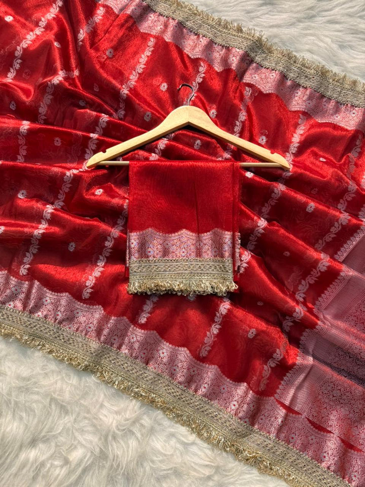 Luxurious Banarasi Tissue Organza Sarees for Weddings