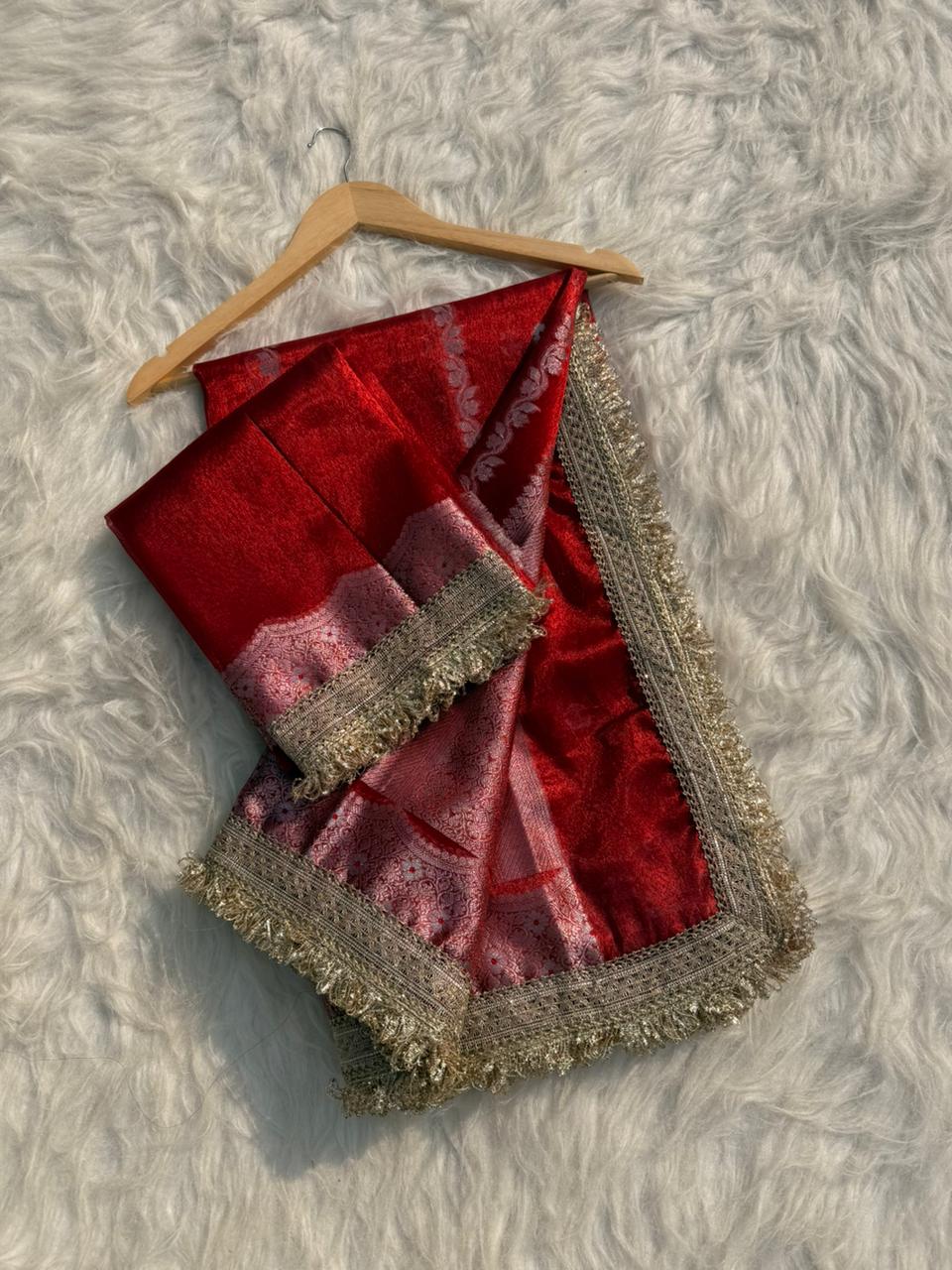 Luxurious Banarasi Tissue Organza Sarees for Weddings