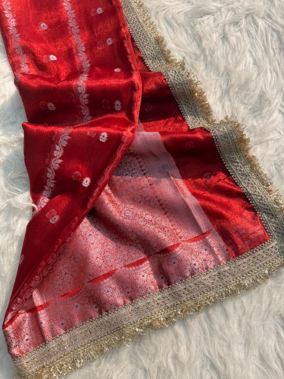 Luxurious Banarasi Tissue Organza Sarees for Weddings