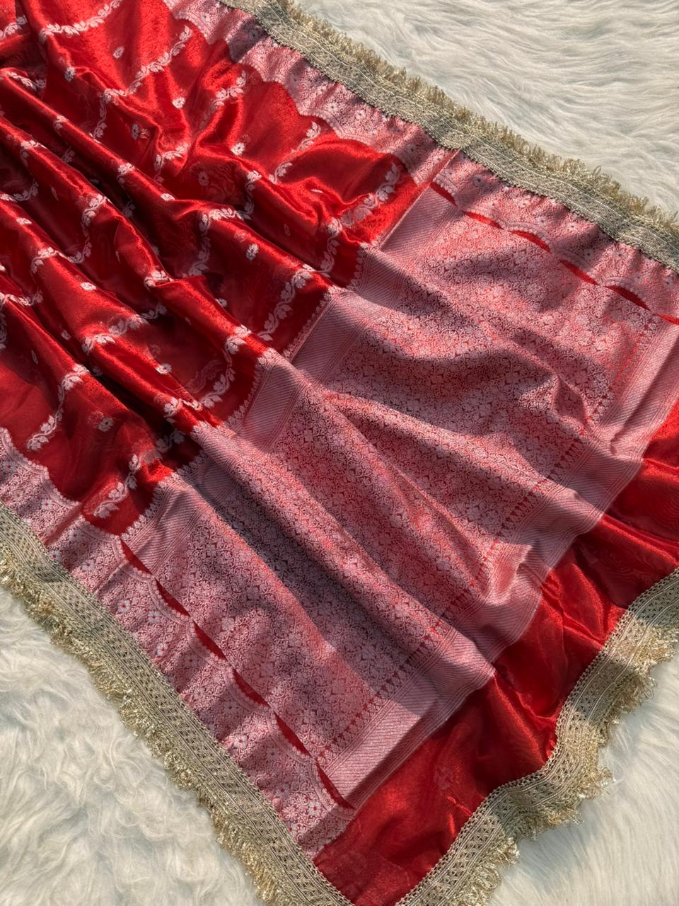 Luxurious Banarasi Tissue Organza Sarees for Weddings