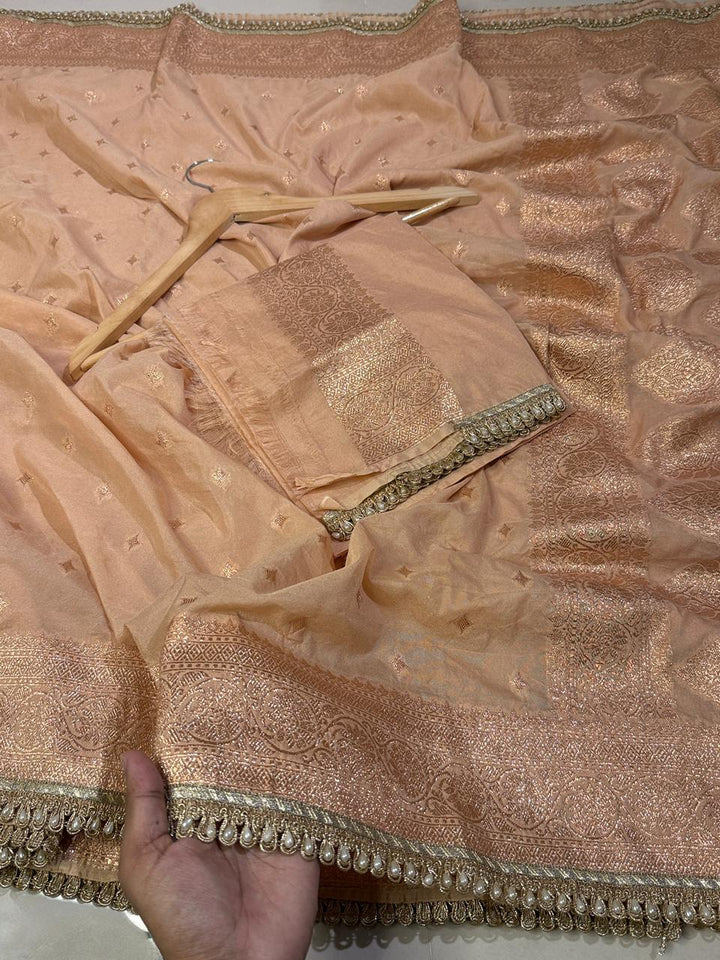 Exquisite Banarasi Tissue Silk Saree for Weddings