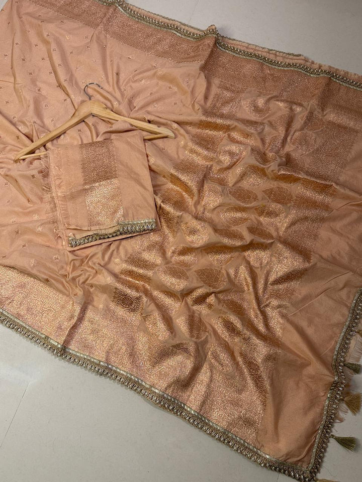 Exquisite Banarasi Tissue Silk Saree for Weddings