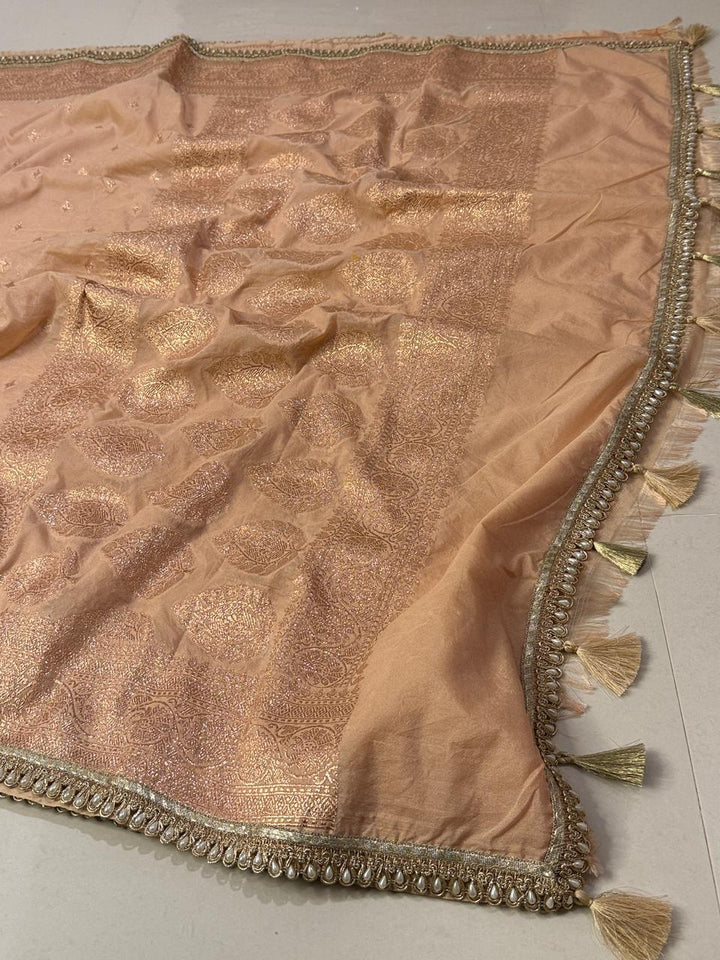 Exquisite Banarasi Tissue Silk Saree for Weddings