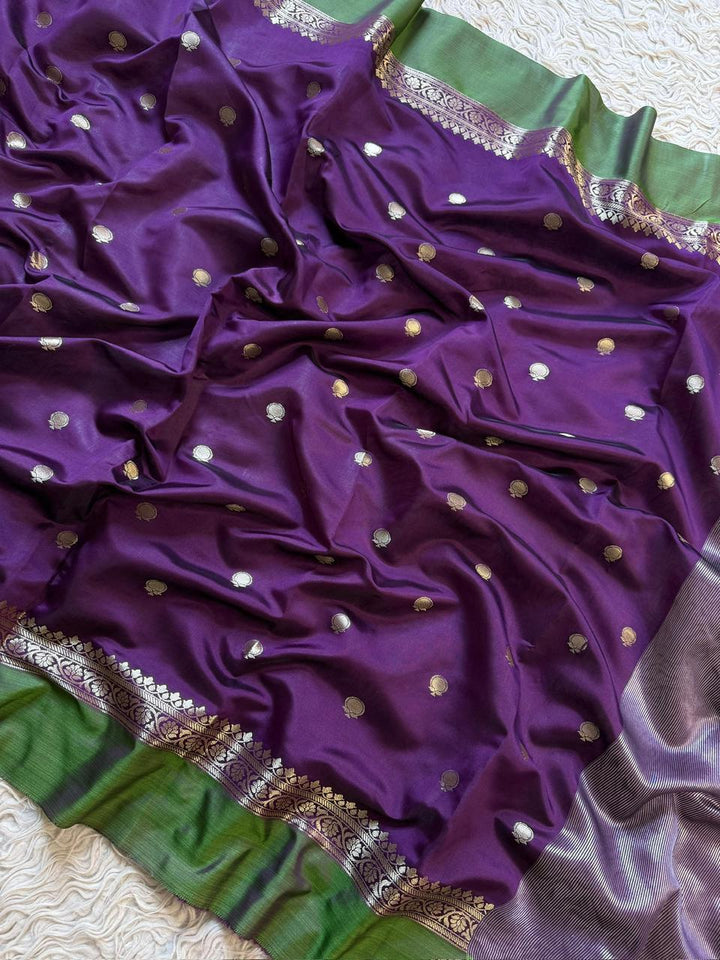 Elegant Black & Green Tissue Organza Saree for Festivities