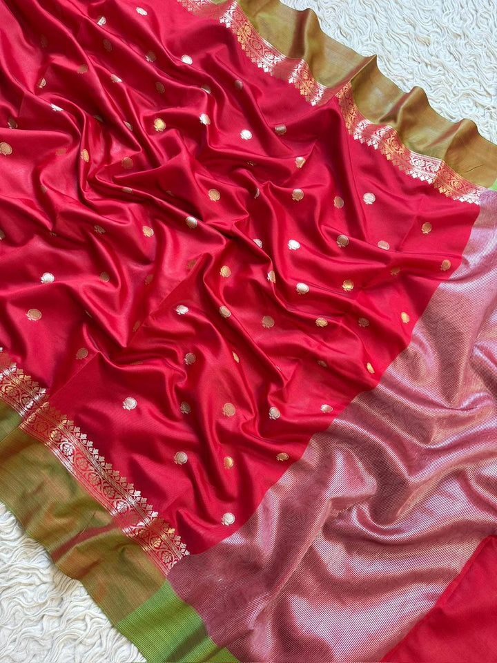 Elegant Black & Green Tissue Organza Saree for Festivities