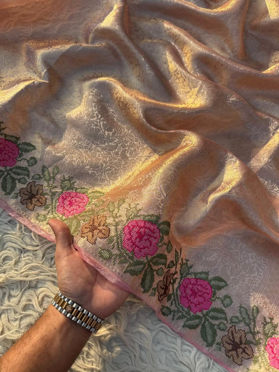 Exquisite Kanjivaram Tissue Saree for Weddings & Festive