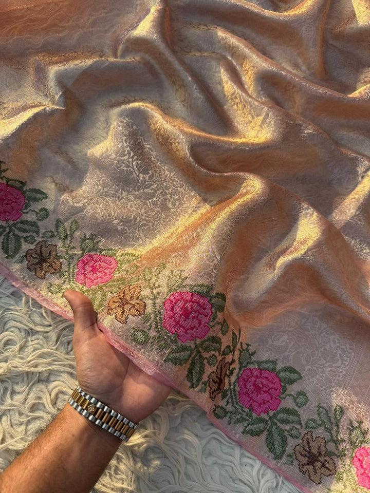 Exquisite Kanjivaram Tissue Saree for Weddings & Festive