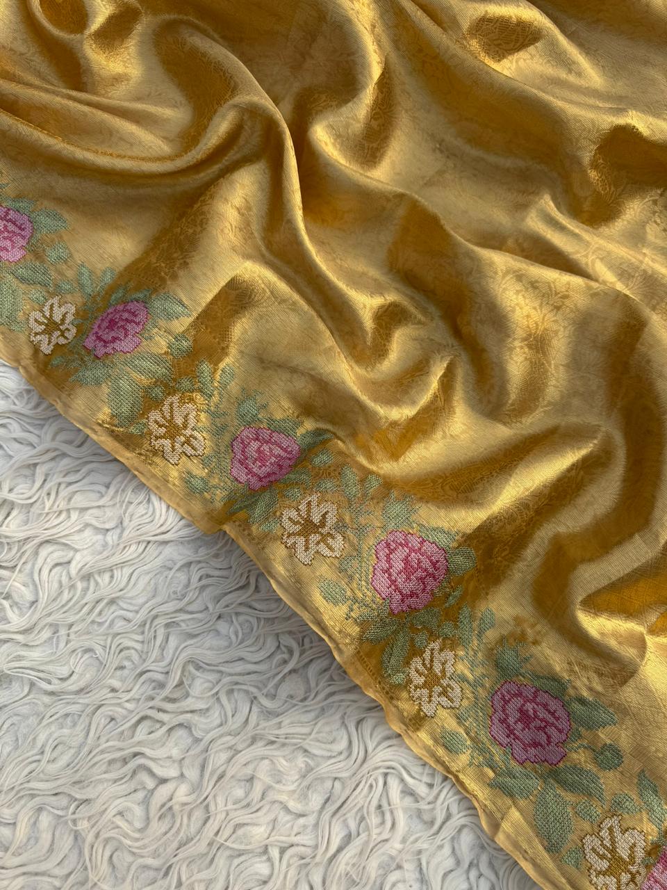 Exquisite Kanjivaram Tissue Saree for Weddings & Festive