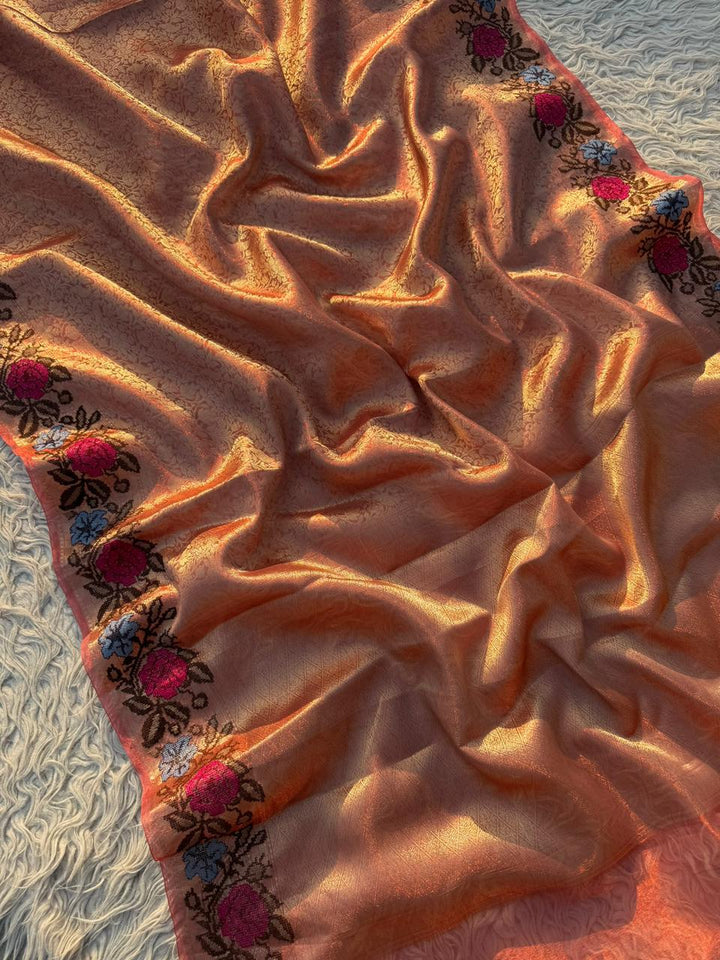Exquisite Kanjivaram Tissue Saree for Weddings & Festive