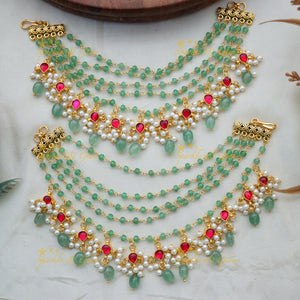 Exquisite Gold Pearl Earchain - New Arrival Collection