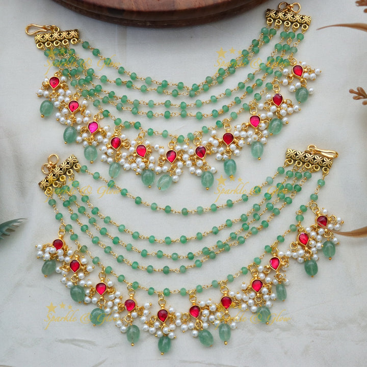 Exquisite Gold Pearl Earchain - New Arrival Collection