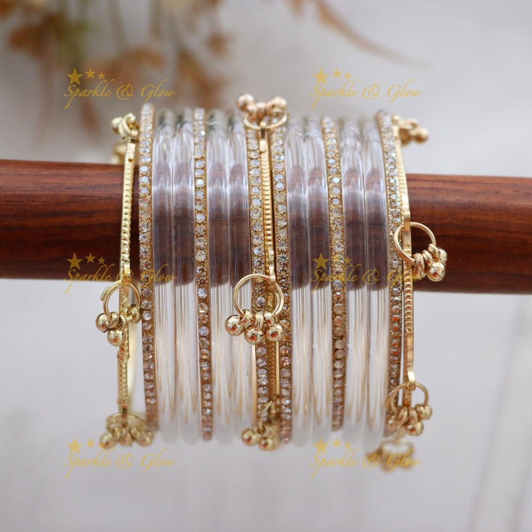 Elegant Black and Gold Bangles Set - Perfect for Every Style