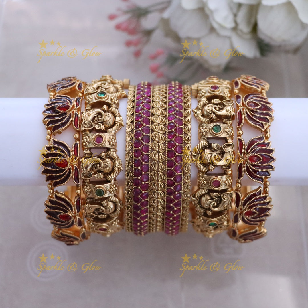 Exquisite Gold Pearl Bangle Set for Every Occasion