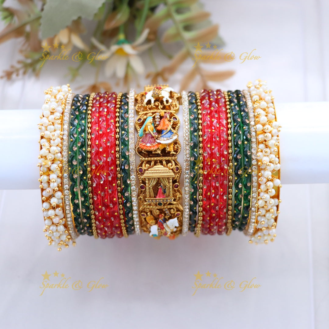 Exquisite Lakshmi Bangles - Premium Imitation Jewellery
