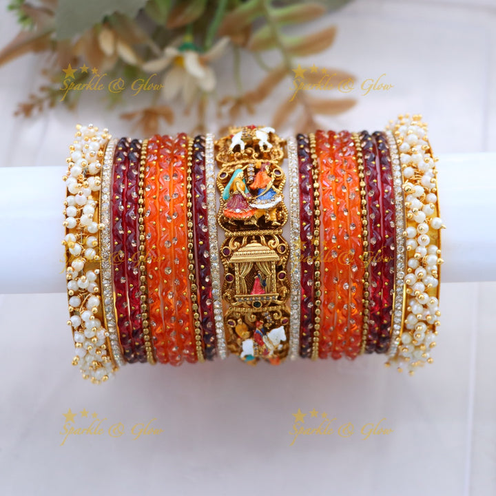 Exquisite Lakshmi Bangles - Premium Imitation Jewellery