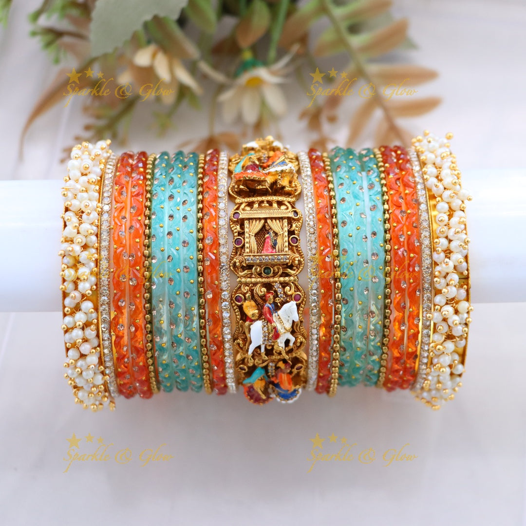 Exquisite Lakshmi Bangles - Premium Imitation Jewellery