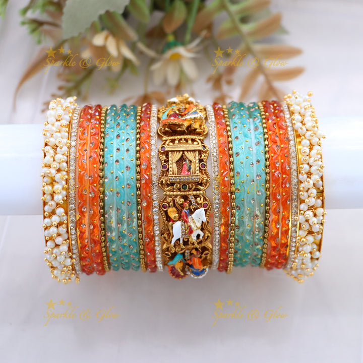 Exquisite Lakshmi Bangles - Premium Imitation Jewellery