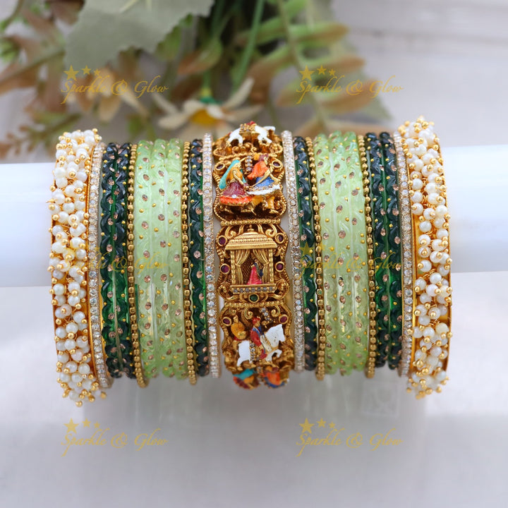 Exquisite Lakshmi Bangles - Premium Imitation Jewellery