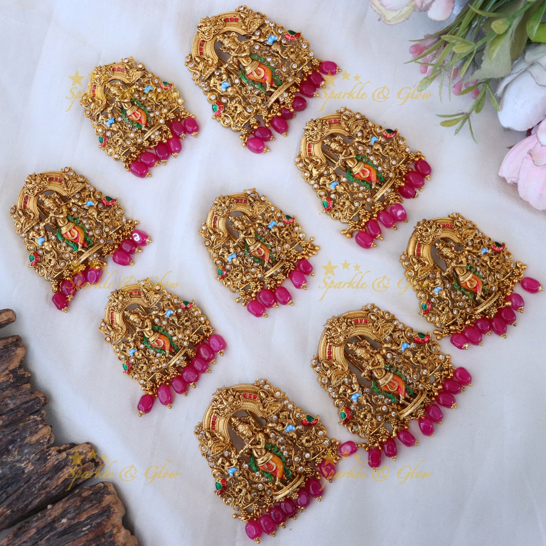 Exquisite Temple Gold Hair Ornaments for Weddings