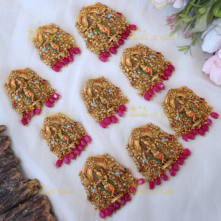Exquisite Temple Gold Hair Ornaments for Weddings