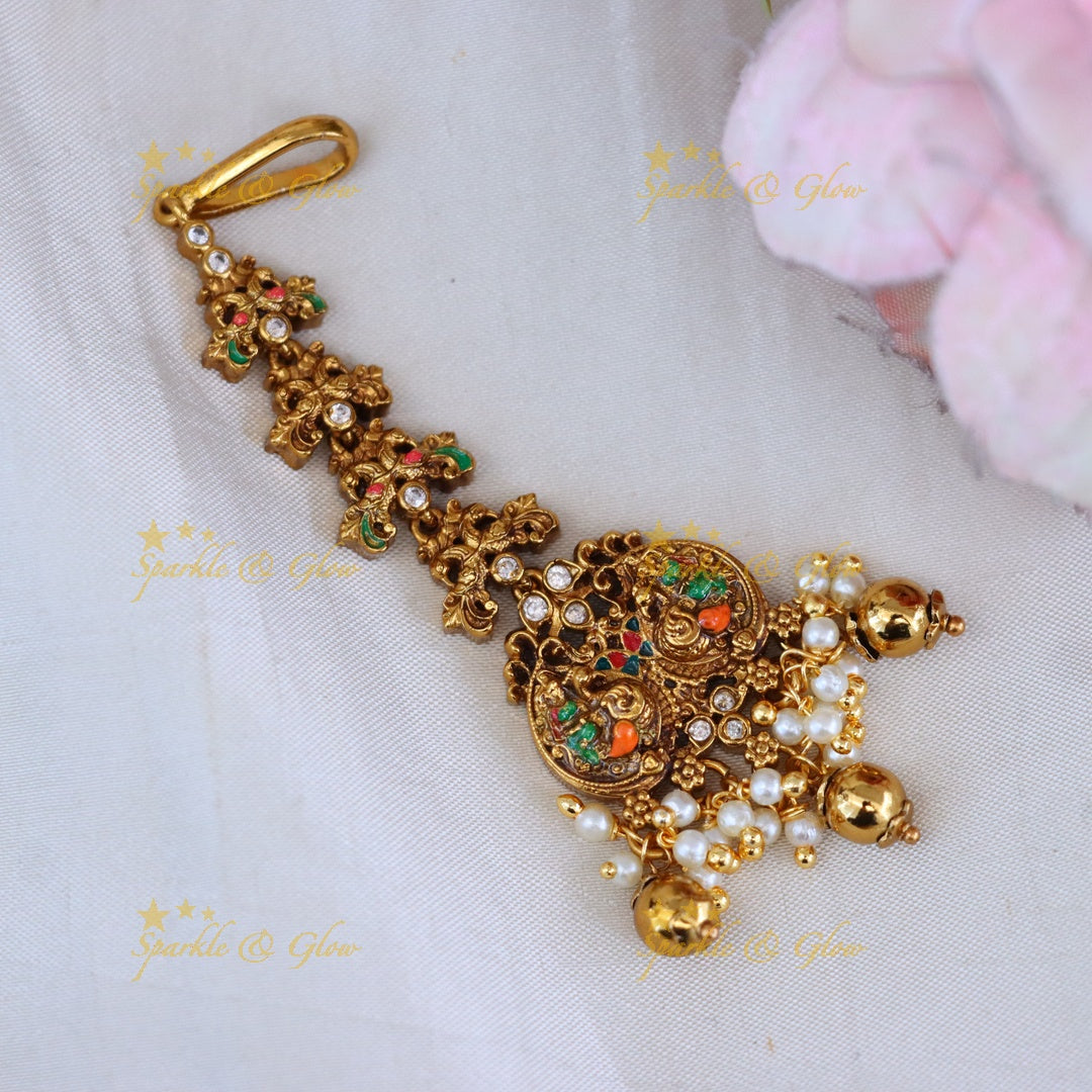 Exquisite Gold Maang Tikka for Weddings & Festivities