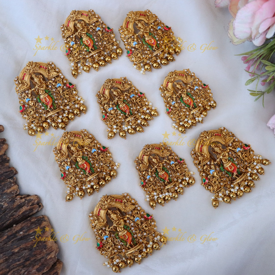 Exquisite Temple Gold Hair Ornaments for Weddings