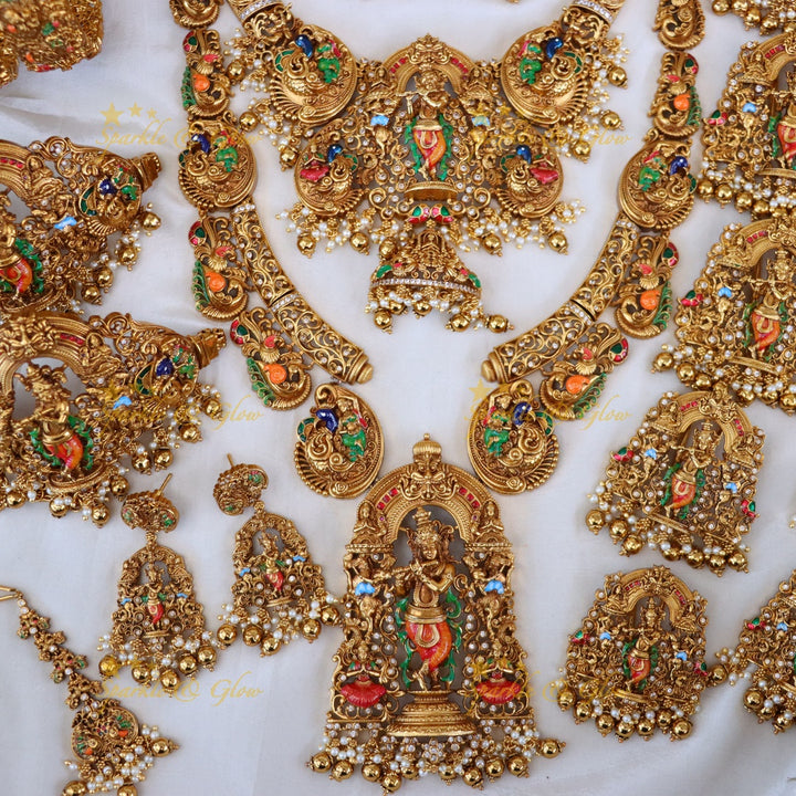 Temple Bridal Necklace Set | Premium Gold Imitation