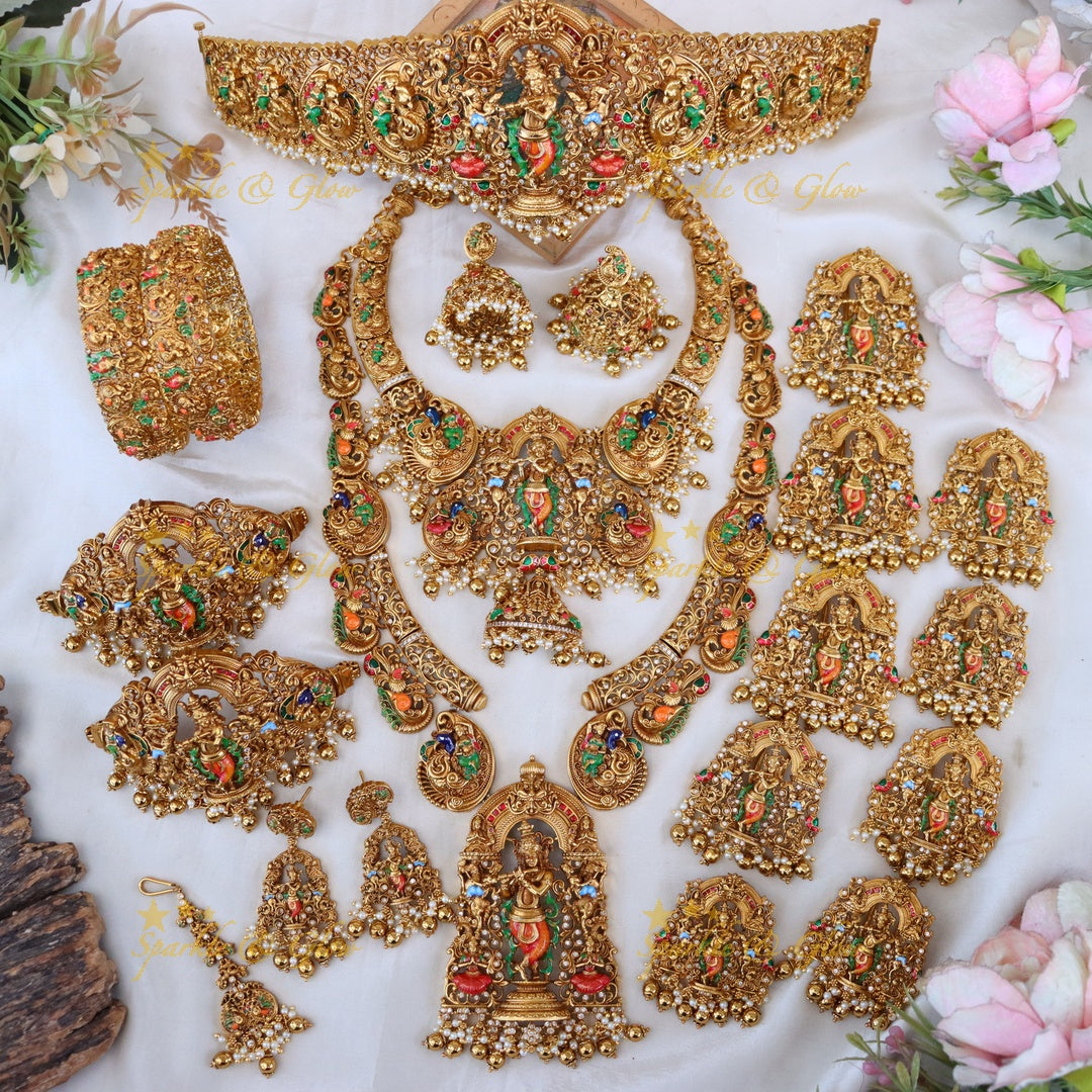 Temple Bridal Necklace Set | Premium Gold Imitation