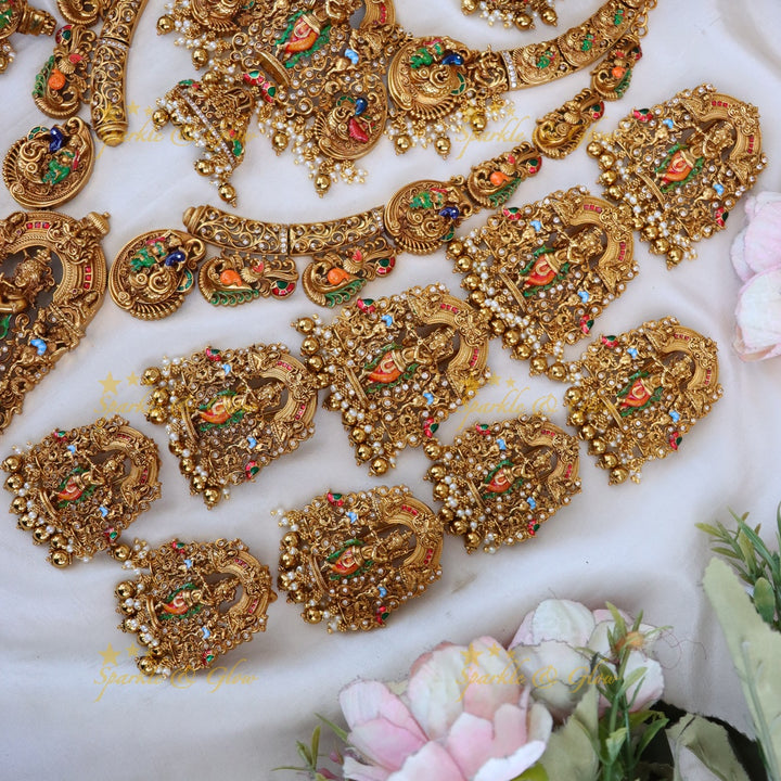 Temple Bridal Necklace Set | Premium Gold Imitation