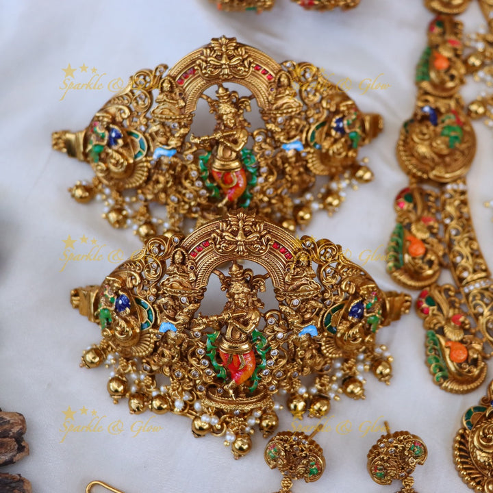 Temple Bridal Necklace Set | Premium Gold Imitation