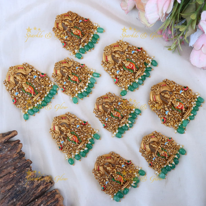 Exquisite Temple Gold Hair Ornaments for Weddings