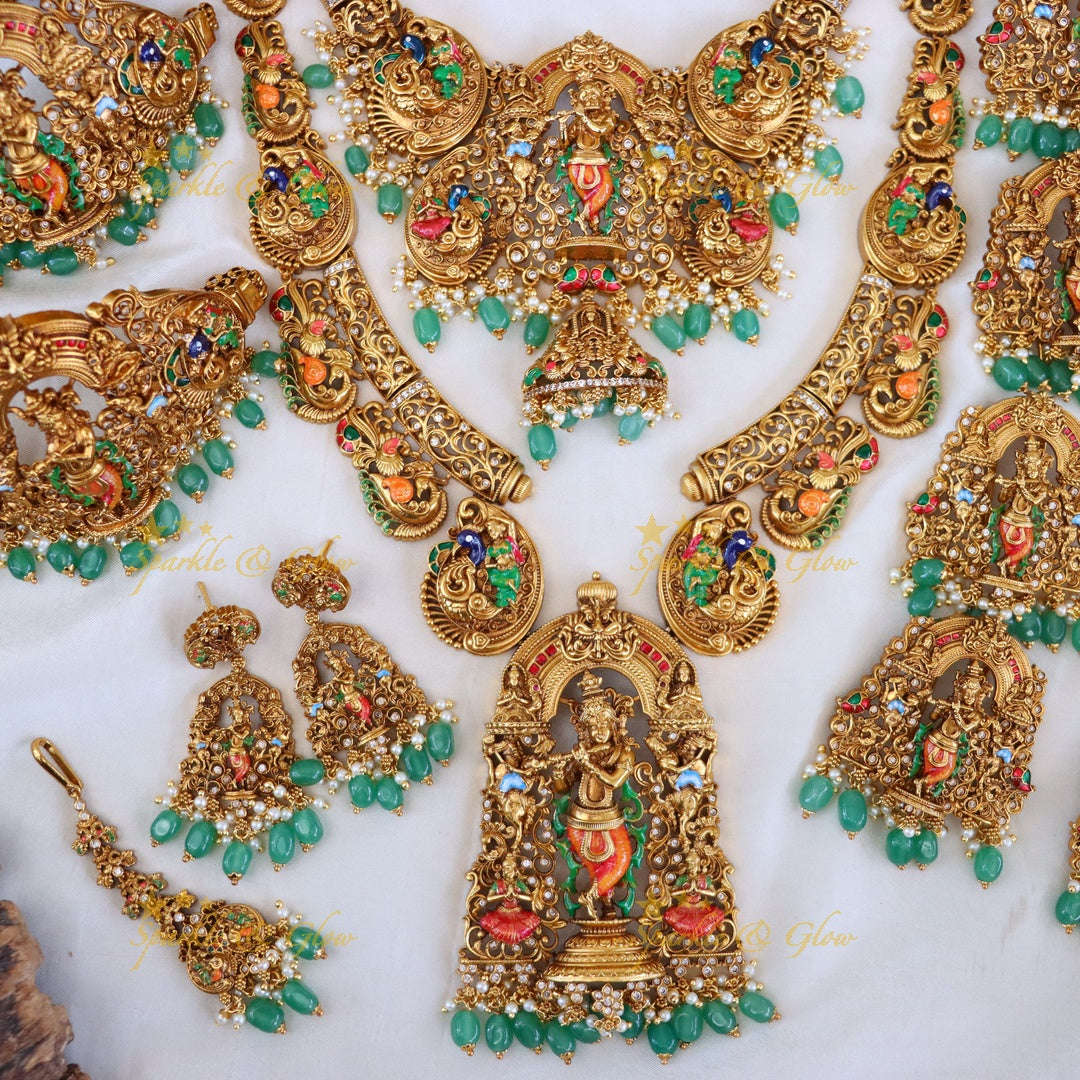 Temple Bridal Necklace Set | Premium Gold Imitation