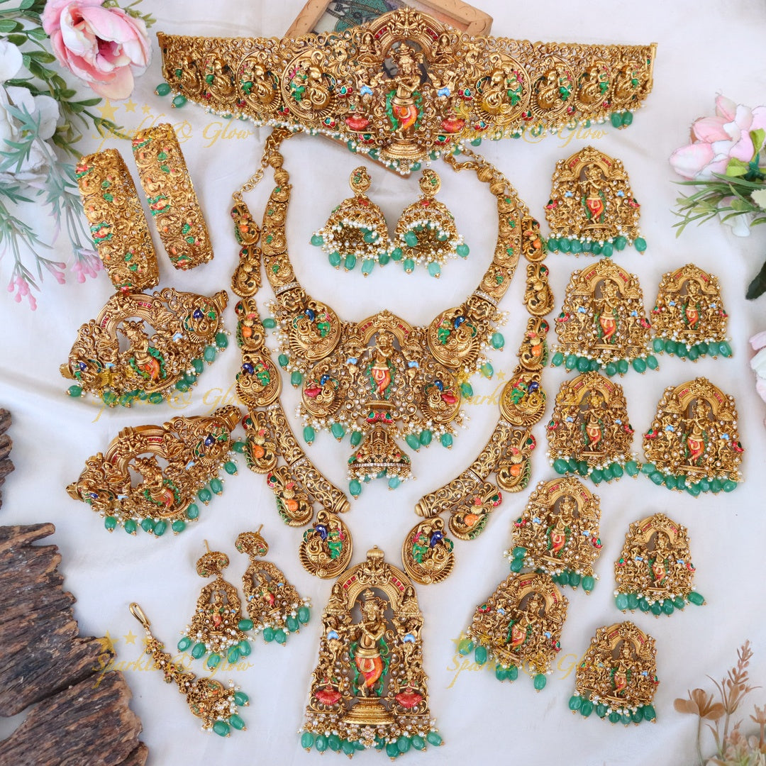Temple Bridal Necklace Set | Premium Gold Imitation