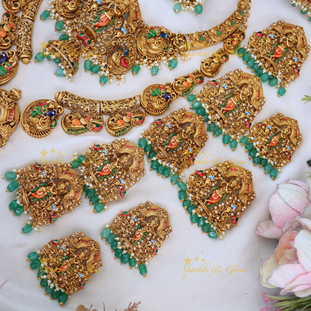 Temple Bridal Necklace Set | Premium Gold Imitation