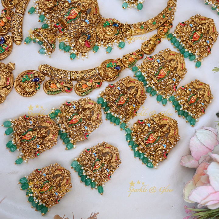 Temple Bridal Necklace Set | Premium Gold Imitation