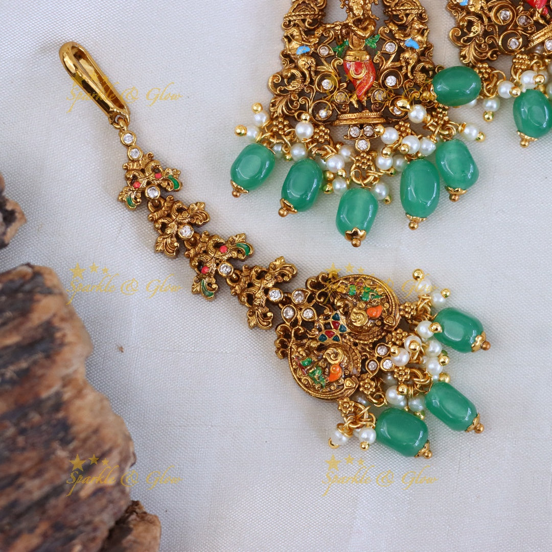 Temple Bridal Necklace Set | Premium Gold Imitation