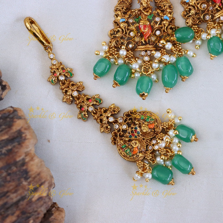 Temple Bridal Necklace Set | Premium Gold Imitation