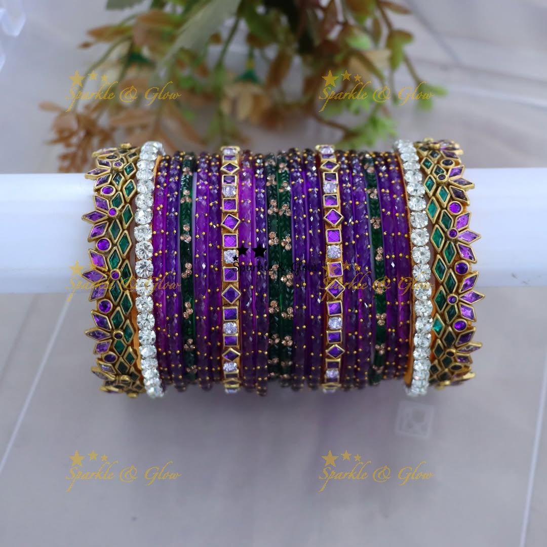 Exquisite Silk Thread Floral Bridal Bangles Set